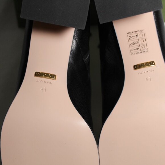 NWB Gucci Horsebit Quentin Stretch Chunk Heel Booties Boots Black 41 719… - Picture 7 of 8